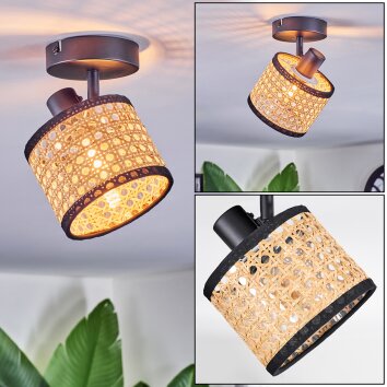 Ramila Plafoniera, Faretto da soffitto Nero, 1-Luce