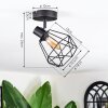 Yaak Plafoniera, Faretto da soffitto Nero, 1-Luce