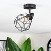 Yaak Plafoniera, Faretto da soffitto Nero, 1-Luce