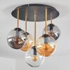 Gastor Plafoniera, Lampada a sfera Ottone, Nero, 5-Luci