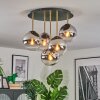 Gastor Plafoniera, Lampada a sfera Ottone, Nero, 5-Luci
