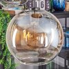 Koyoto Lampadario a sospensione, Lampada a sfera, Lampada a sospensione Ambrato, Chiaro, Grigio fumo, 5-Luci