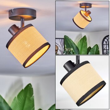 Chellas Plafoniera, Faretto da soffitto Nero, 1-Luce