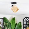 Cavaca Plafoniera, Faretto da soffitto Nero, 1-Luce