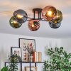 Koyoto Plafoniera, Lampada a sfera 59 cm Blu, Verde, Ramato, 6-Luci
