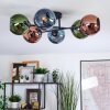 Koyoto Plafoniera, Lampada a sfera 59 cm Blu, Verde, Ramato, 6-Luci