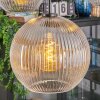 Koyoto Lampadario a sospensione, Lampada a sfera, Lampada a sospensione Ambrato, Chiaro, Grigio fumo, 5-Luci