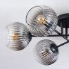 Koyoto Plafoniera, Lampada a sfera 59 cm Chiaro, Grigio fumo, 6-Luci