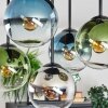 Gastor Plafoniera, Lampada a sfera 37 cm Blu, Cromo, Verde, Chiaro, Grigio fumo, 5-Luci
