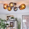 Koyoto Plafoniera, Lampada a sfera 59 cm Blu, Oro, Ramato, 6-Luci