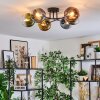 Koyoto Plafoniera, Lampada a sfera 59 cm Blu, Oro, Verde, Chiaro, Ramato, 6-Luci