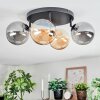 Chehalis Plafoniera, Lampada a sfera Ambrato, Grigio fumo, 4-Luci