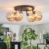 Chehalis Plafoniera, Lampada a sfera 30 cm Ambrato, 4-Luci