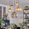 Koyoto Lampadario a sospensione, Lampada a sfera, Lampada a sospensione Oro, Nero, 5-Luci