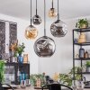 Ripoll Lampadario a sospensione, Lampada a sfera, Lampada a sospensione Ambrato, Grigio fumo, 5-Luci