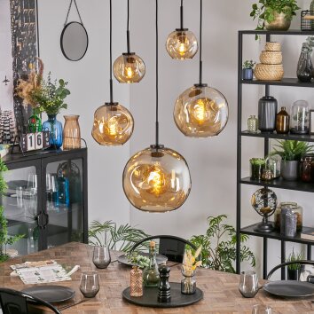 Ripoll Lampadario a sospensione, Lampada a sfera, Lampada a sospensione Ambrato, 5-Luci