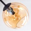 Koyoto Plafoniera, Lampada a sfera 59 cm Ambrato, Chiaro, Grigio fumo, 6-Luci