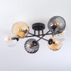Koyoto Plafoniera, Lampada a sfera 59 cm Ambrato, Chiaro, Grigio fumo, 6-Luci