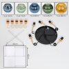 Koyoto Lampadario a sospensione, Lampada a sfera, Lampada a sospensione Oro, Nero, 5-Luci