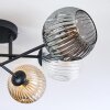 Ripoll Plafoniera, Lampada a sfera Ambrato, Chiaro, Grigio fumo, 6-Luci