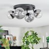 Chehalis Plafoniera, Lampada a sfera Chiaro, Grigio fumo, 4-Luci