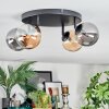 Chehalis Plafoniera, Lampada a sfera Ambrato, Grigio fumo, 4-Luci