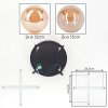 Chehalis Plafoniera, Lampada a sfera Ambrato, 4-Luci