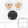 Chehalis Plafoniera, Lampada a sfera Ambrato, Chiaro, 4-Luci