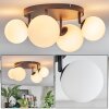 Chehalis Plafoniera, Lampada a sfera Bianco, 4-Luci