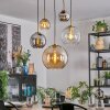 Koyoto Lampadario a sospensione, Lampada a sfera, Lampada a sospensione Oro, Nero, 5-Luci