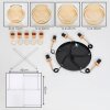 Koyoto Lampadario a sospensione, Lampada a sfera, Lampada a sospensione Oro, Nero, 5-Luci