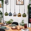 Koyoto Lampadario a sospensione, Lampada a sfera, Lampada a sospensione Écru, Nero, 5-Luci