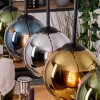 Koyoto Lampadario a sospensione, Lampada a sfera, Lampada a sospensione Écru, Nero, 5-Luci