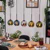Koyoto Lampadario a sospensione, Lampada a sfera, Lampada a sospensione Écru, Nero, 5-Luci