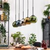 Koyoto Lampadario a sospensione, Lampada a sfera, Lampada a sospensione Écru, Nero, 5-Luci