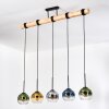 Koyoto Lampadario a sospensione, Lampada a sfera, Lampada a sospensione Écru, Nero, 5-Luci