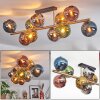 Koyoto Plafoniera, Lampada a sfera Oro, Nero, 10-Luci