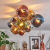 Koyoto Plafoniera, Lampada a sfera Oro, Nero, 10-Luci