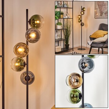 Koyoto Lampada a sfera, Lampada da terra 31 cm Blu, Oro, Verde, Chiaro, 5-Luci