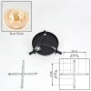 Gastor Plafoniera, Lampada a sfera 25 cm Ambrato, Chiaro, 3-Luci