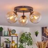 Gastor Plafoniera, Lampada a sfera 25 cm Ambrato, Chiaro, 3-Luci