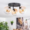 Gastor Plafoniera, Lampada a sfera 25 cm Ambrato, Chiaro, 3-Luci