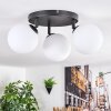 Gastor Plafoniera, Lampada a sfera Bianco, 3-Luci