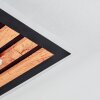 Meron Plafoniera LED Aspetto del legno, Nero, 1-Luce