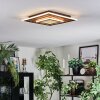 Meron Plafoniera LED Aspetto del legno, Nero, 1-Luce