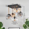 Koyoto Plafoniera, Lampada a sfera Oro, Nero, 5-Luci