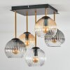 Koyoto Plafoniera, Lampada a sfera Oro, Nero, 5-Luci
