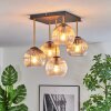 Koyoto Plafoniera, Lampada a sfera Oro, Nero, 5-Luci