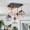 Koyoto Plafoniera, Lampada a sfera Oro, Nero, 5-Luci