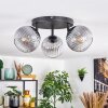 Koyoto Plafoniera, Lampada a sfera Chiaro, Grigio fumo, 3-Luci